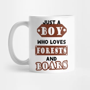 Young men wild boar forest wild boar gift Mug